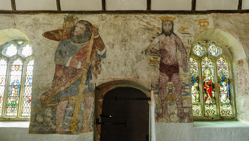 聖布雷亞卡教堂（The church of Saint Breaca houses）內的壁畫。 （圖／翻攝自reeddesign.co.uk）